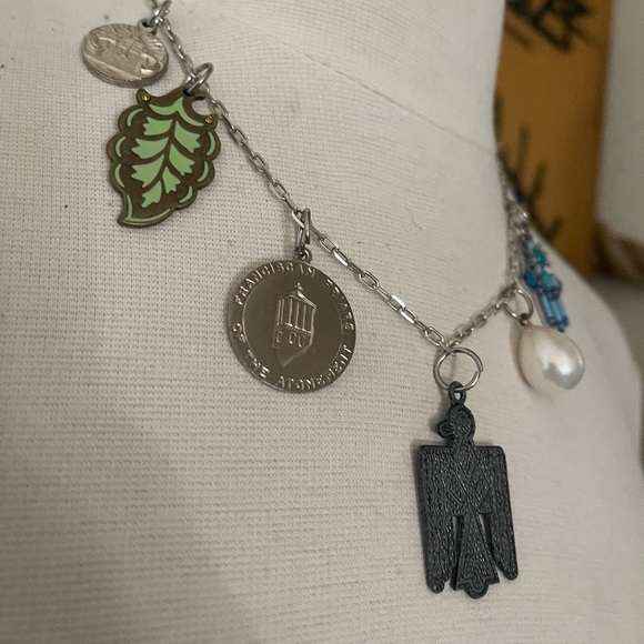 New Sterling Silver Chain Handmade With Vintage Charms Pendants From 1970s-1990s - Picture 9 of 17